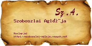 Szoboszlai Aglája névjegykártya